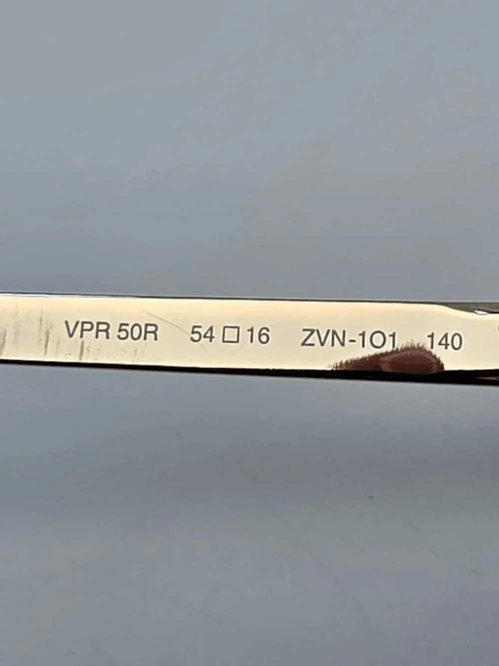 Prada VPR 50R ZVN-1O1 Brown Pale Gold Titanium Cat Eye Eyeglasses Frame Japan